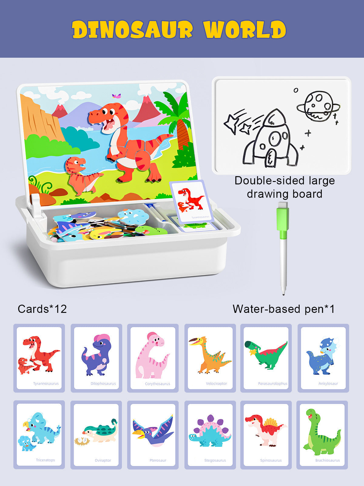 Magnetic Puzzles Face Dress Up Travel Game Double Side Preschool Educational Learning Toys for Kids