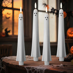 🎃👻 Remote-controlled ghost light with 3D flickering wick 👻🎃