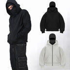 Double-Hood Zipper Hoodie