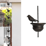 Load image into Gallery viewer, Where Rain Meets Art – Decorative Rain Chain with Bird Bath Design
