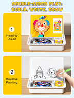 Magnetic Puzzles Face Dress Up Travel Game Double Side Preschool Educational Learning Toys for Kids
