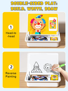 Magnetic Puzzles Face Dress Up Travel Game Double Side Preschool Educational Learning Toys for Kids