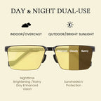 Square Sunglasses for Day and Night Use