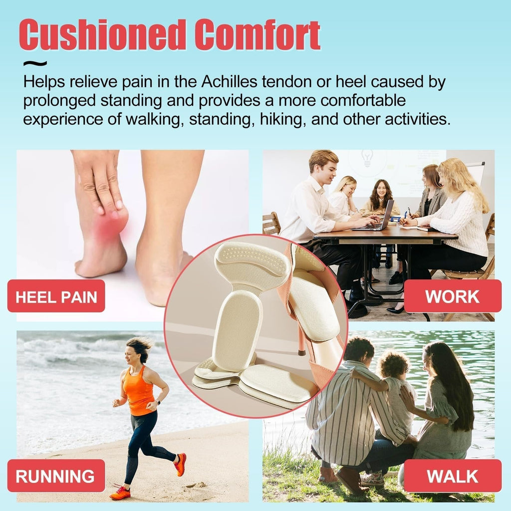 Non-slip heel pads – soft, padded heel protectors for both men and women