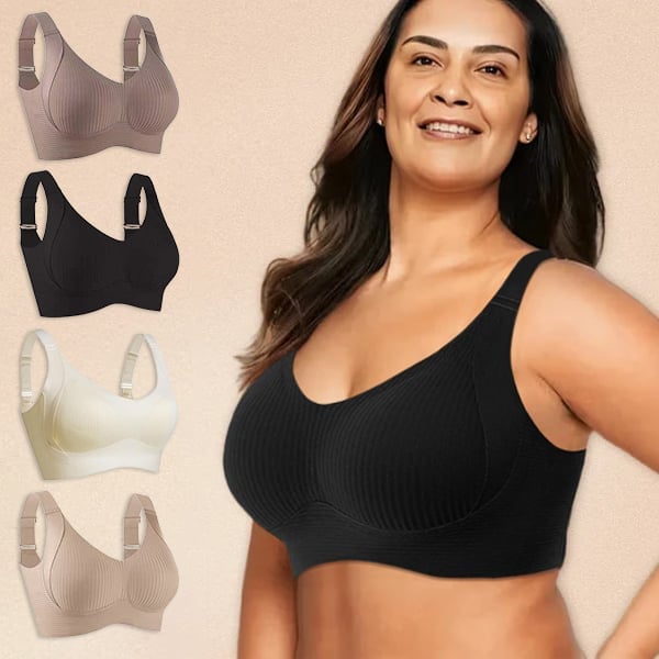 🎁Buy 1 get 3 packs🔥Ribbed Adjustable Wireless Bra for Women