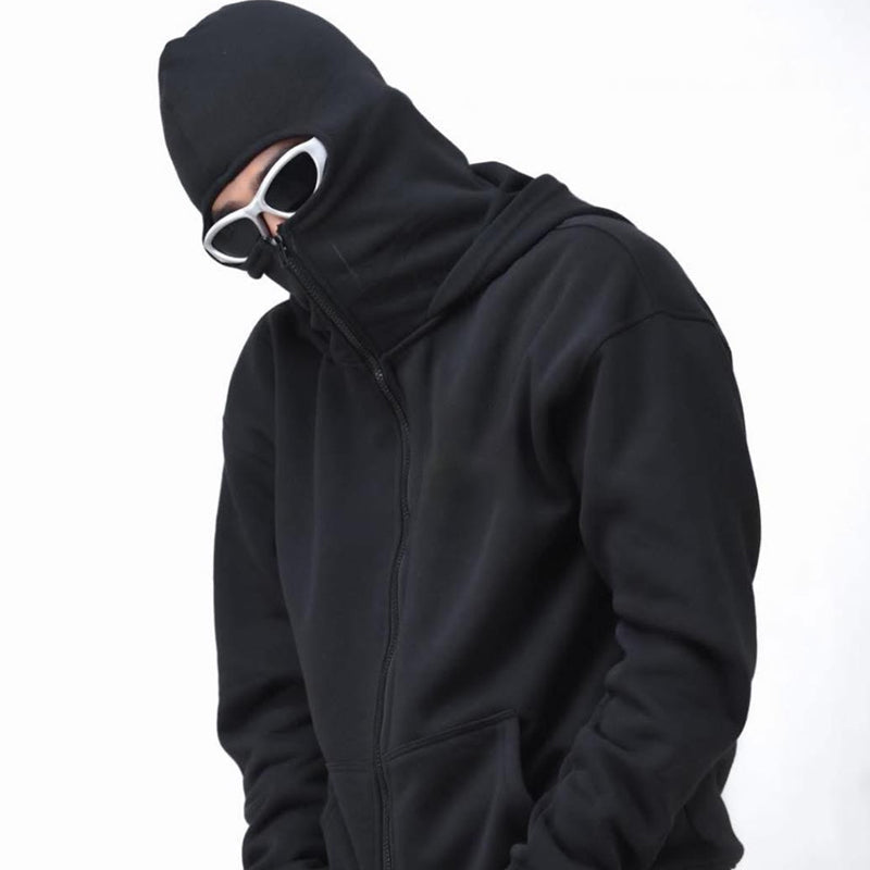Double-Hood Zipper Hoodie