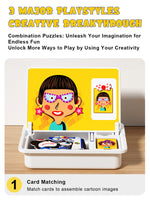 Load image into Gallery viewer, Magnetic Puzzles Face Dress Up Travel Game Double Side Preschool Educational Learning Toys for Kids
