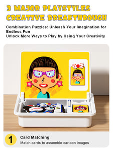 Magnetic Puzzles Face Dress Up Travel Game Double Side Preschool Educational Learning Toys for Kids