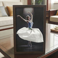 50% off – Paper bowl in solid walnut wood with ballet girl motif / Napkin holder in natural wood