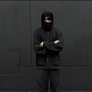 Double-Hood Zipper Hoodie