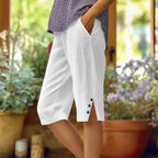 📢Limited-time 50% OFF👖Women's Casual Solid Color Pocket Capri Pants
