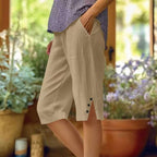 📢Limited-time 50% OFF👖Women's Casual Solid Color Pocket Capri Pants
