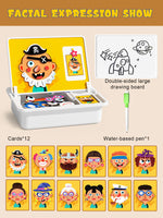 Load image into Gallery viewer, Magnetic Puzzles Face Dress Up Travel Game Double Side Preschool Educational Learning Toys for Kids
