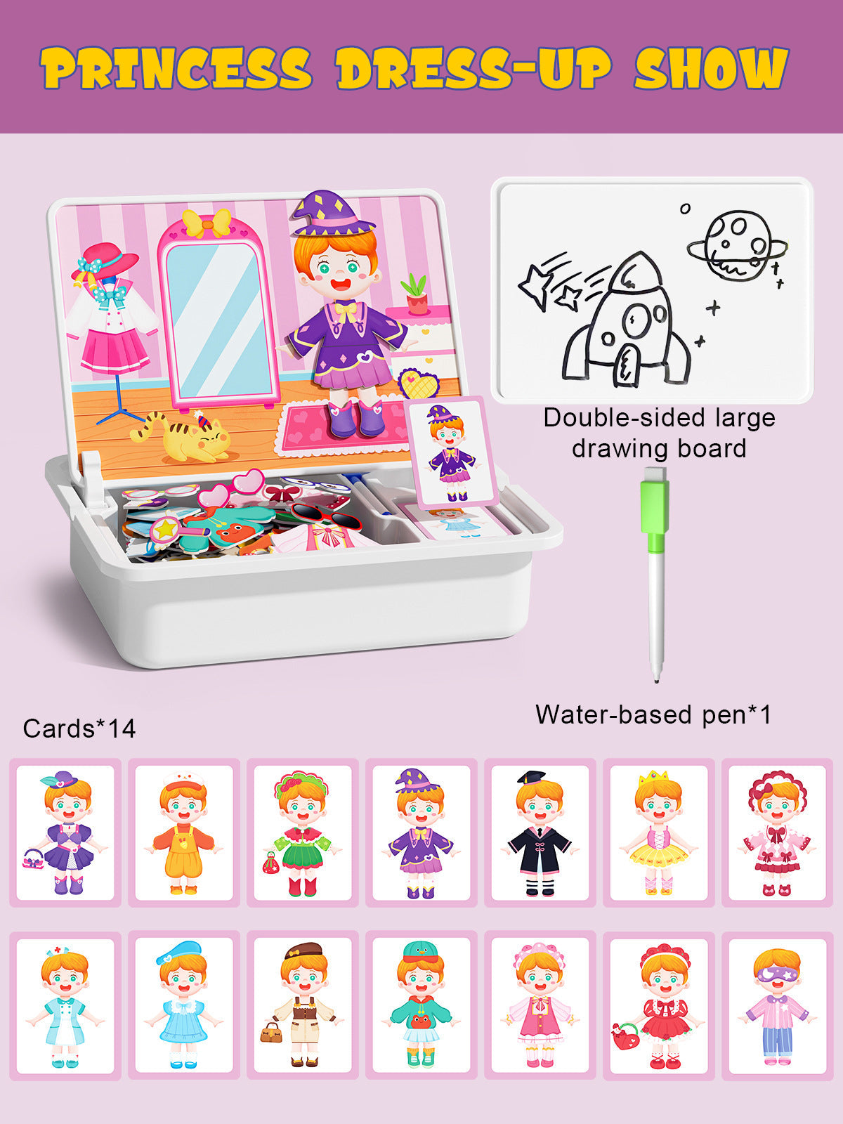 Magnetic Puzzles Face Dress Up Travel Game Double Side Preschool Educational Learning Toys for Kids