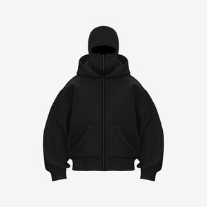 Double-Hood Zipper Hoodie