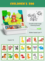 Load image into Gallery viewer, Magnetic Puzzles Face Dress Up Travel Game Double Side Preschool Educational Learning Toys for Kids
