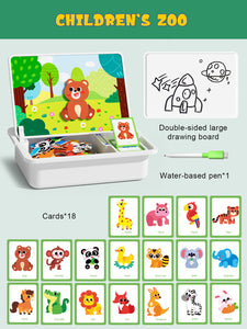 Magnetic Puzzles Face Dress Up Travel Game Double Side Preschool Educational Learning Toys for Kids