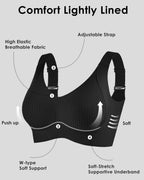 🎁Buy 1 get 3 packs🔥Ribbed Adjustable Wireless Bra for Women