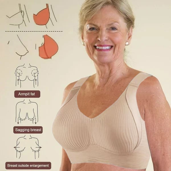 🎁Buy 1 get 3 packs🔥Ribbed Adjustable Wireless Bra for Women