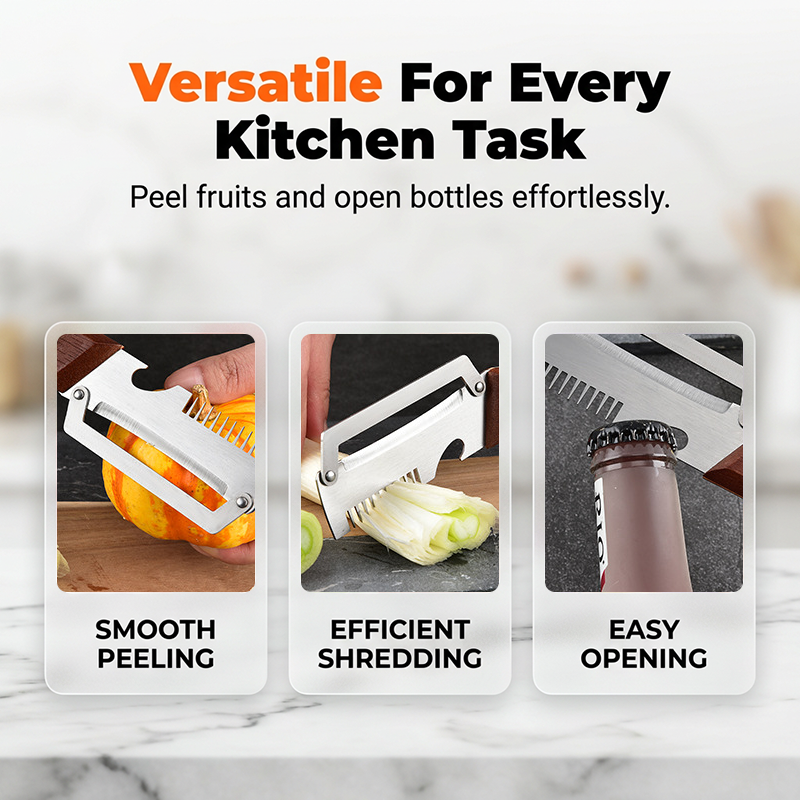 🔥BUY 2 GET 1 FREE!✨3-in-1 Kitchen Tool for Green Onion Shredder and Peeler