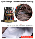 Load image into Gallery viewer, Drawstring Foldable Large Capacity Dry-wet Separation Travel Sports Backpack🔥Buy 2 items and save 10% off
