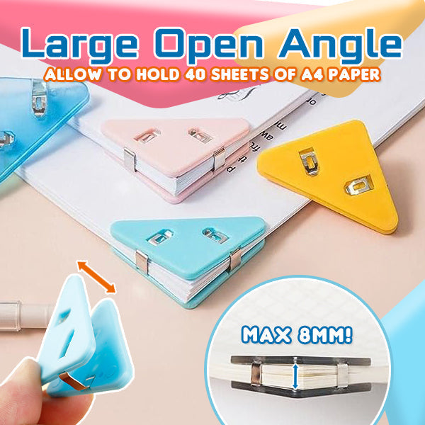 Triangular Round Edge Document Clips
