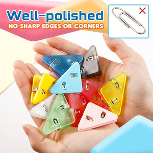 Triangular Round Edge Document Clips